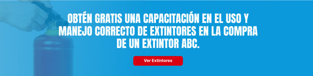 Obtén gratis una capacitación en el uso y manejo correcto de extintores en la compra de un Extintor ABC.